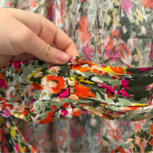 J. Crew Collection Floral Colorful Halter Maxi Dress Long Resortwear Size Large - Picture 4 of 13
